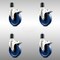 Service Caster 5 Inch 316SS Solid Poly Swivel 1-3/4 Inch Expanding Stem Caster Set Lock Brake SCC-SS316TTLEX20S514-SPUS-134-4 - alternate 1